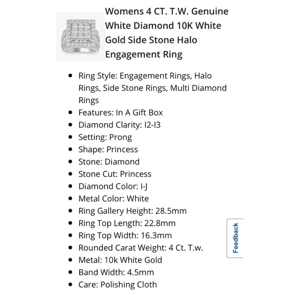 DIAMOND 💍 RING SIZE 8 - Picture 5 of 6